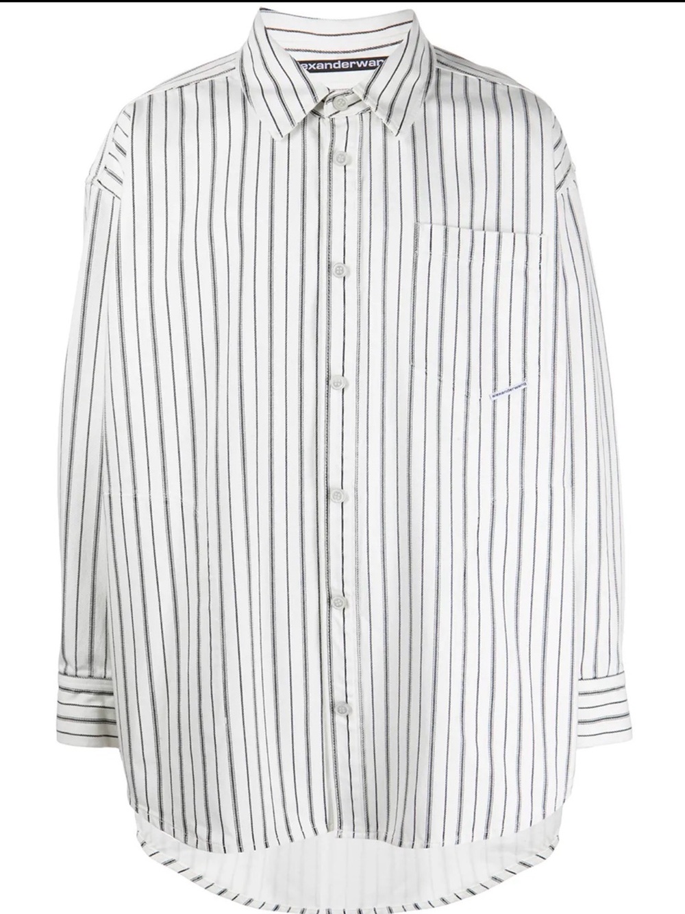 Alexander Wang Oversized shirt crystal stripe